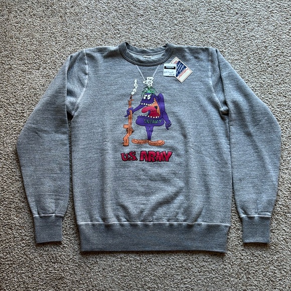 Buzz Rickson Other - NEW Buzz Rickson Sportswear Crewneck Sweatshirt US Army Cartoon 60’s MIJapan L